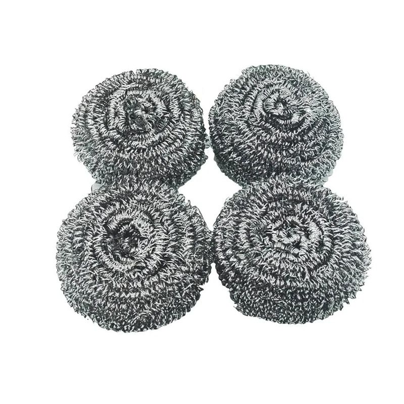 GENERICO - Pack x4 Esponja Metalica Virutilla Para Cocina Ollas