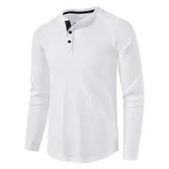 TIOZONEY - Polera Manga Larga Algodón Hombre