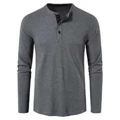TIOZONEY - Polera Manga Larga Algodón Hombre
