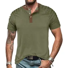 TIOZONEY - Polera Manga Corta Algodón Hombre
