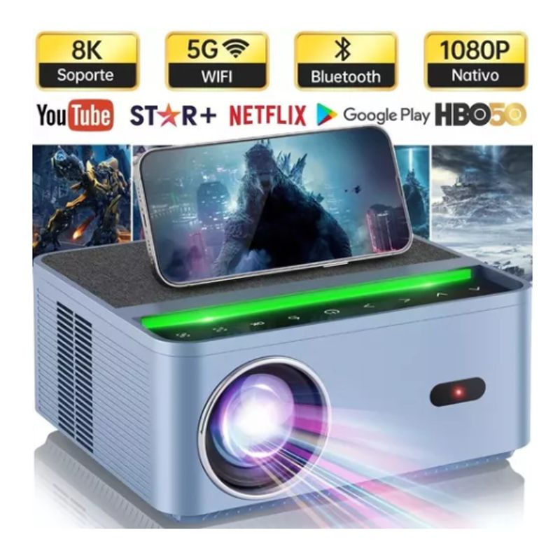 BLUEDREAMER - Proyector Profesional 4k Android Wifi Full Hd 1080p15000 Lm