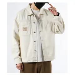 TIOZONEY - Chaqueta jeans de manga larga para Hombre