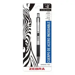 ZEBRA - Boligrafo De Gel Retractil Aluminio Rollerball 0.7 mm