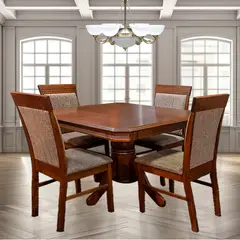 MSA MUEBLES SANTA ANA - Juego de Comedor Lisboa 4 Sillas Florencia