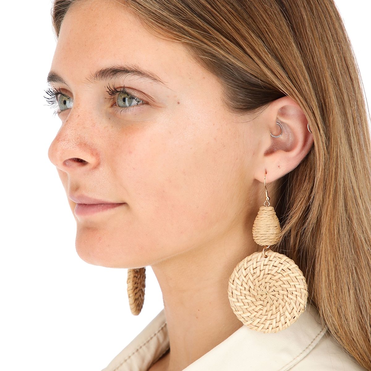 BUFFALO CHILE - Aros Queulat Beige Mujer