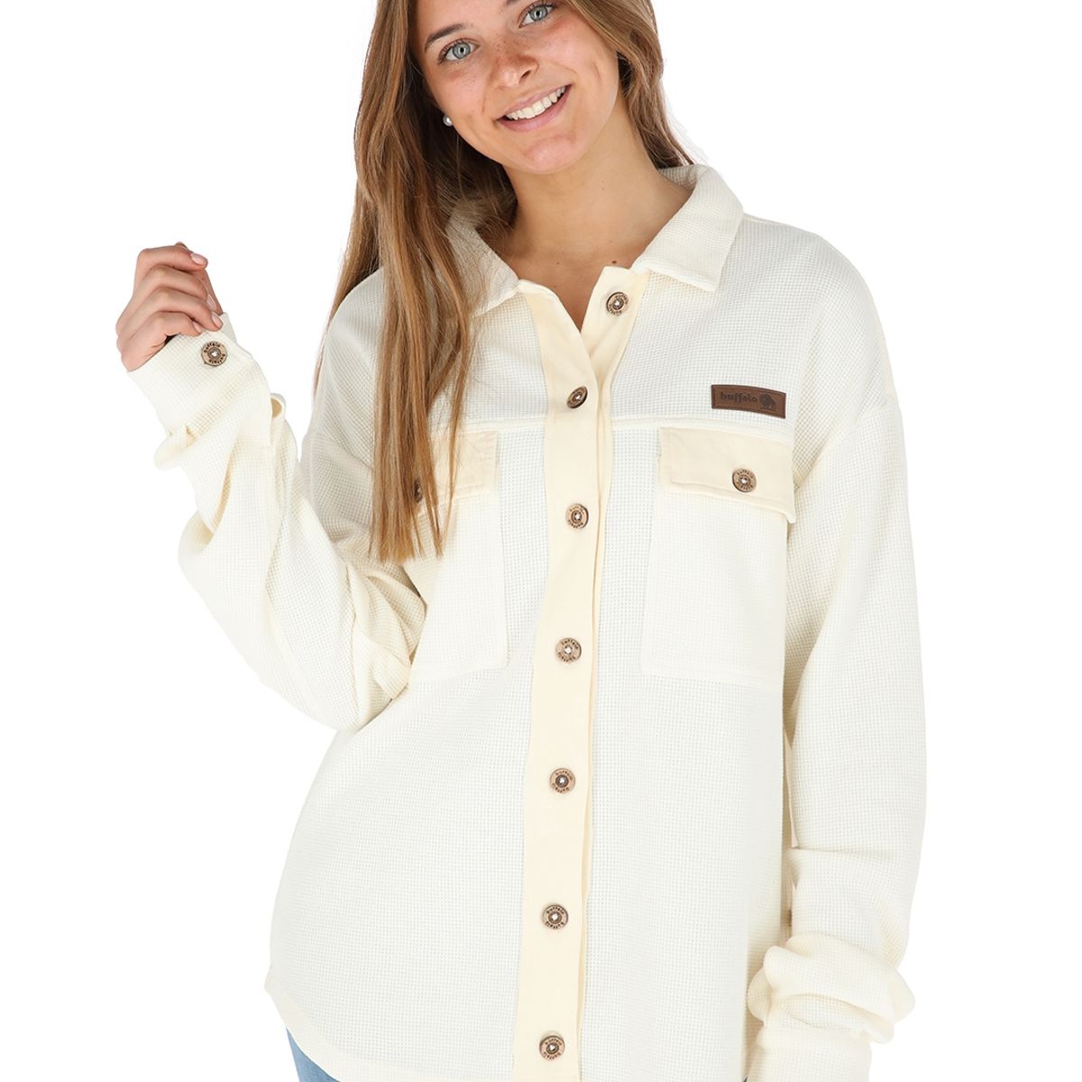BUFFALO CHILE - Camisa Cañi Beige Mujer