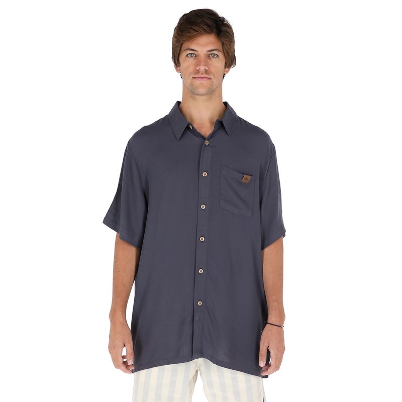 BUFFALO CHILE - Guayabera Peteroa Gris Oscuro Hombre