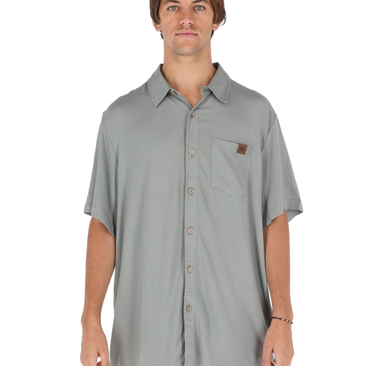 BUFFALO CHILE - Guayabera Peteroa Gris Claro Hombre