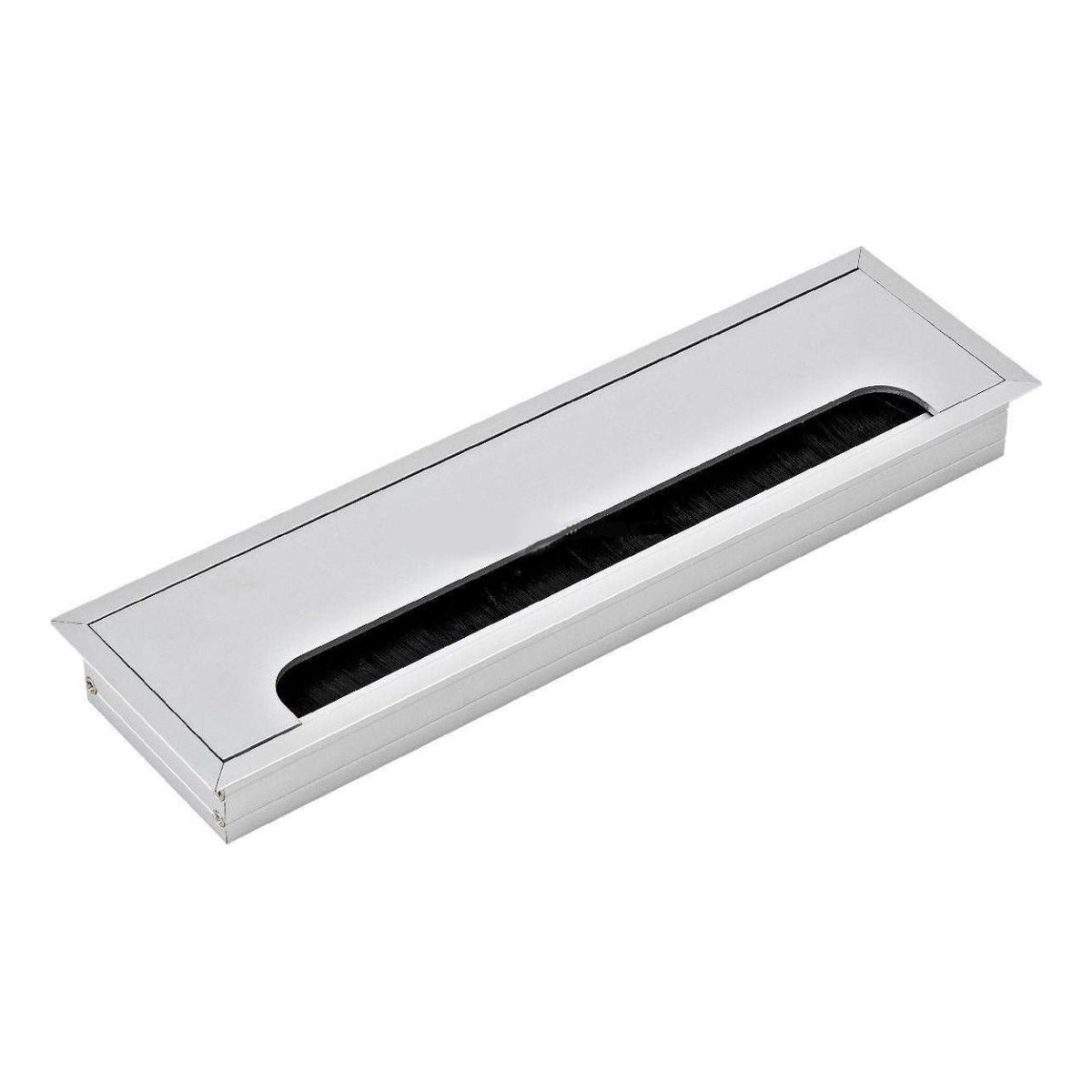 GENERICO - Pasacable Satín Escritorio Mesa 28cm X 8cm Aluminio 1 Un