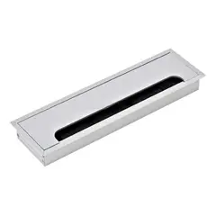 GENERICO - Pasacable Satín Escritorio Mesa 28cm X 8cm Aluminio 1 Un.