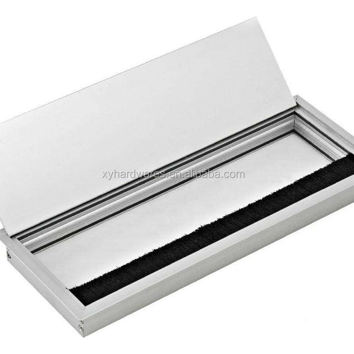 GENERICO - Pasacable Satín Escritorio Mesa 28cm X 8cm Aluminio 1 Un