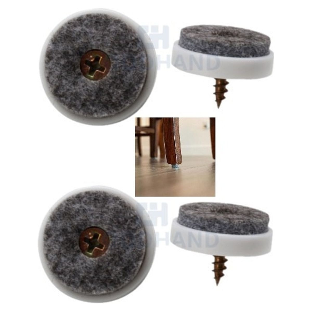 GENERICO - Patas Patín Mueble Sillón Silas Cama Sofá 100un Anti-rayas.