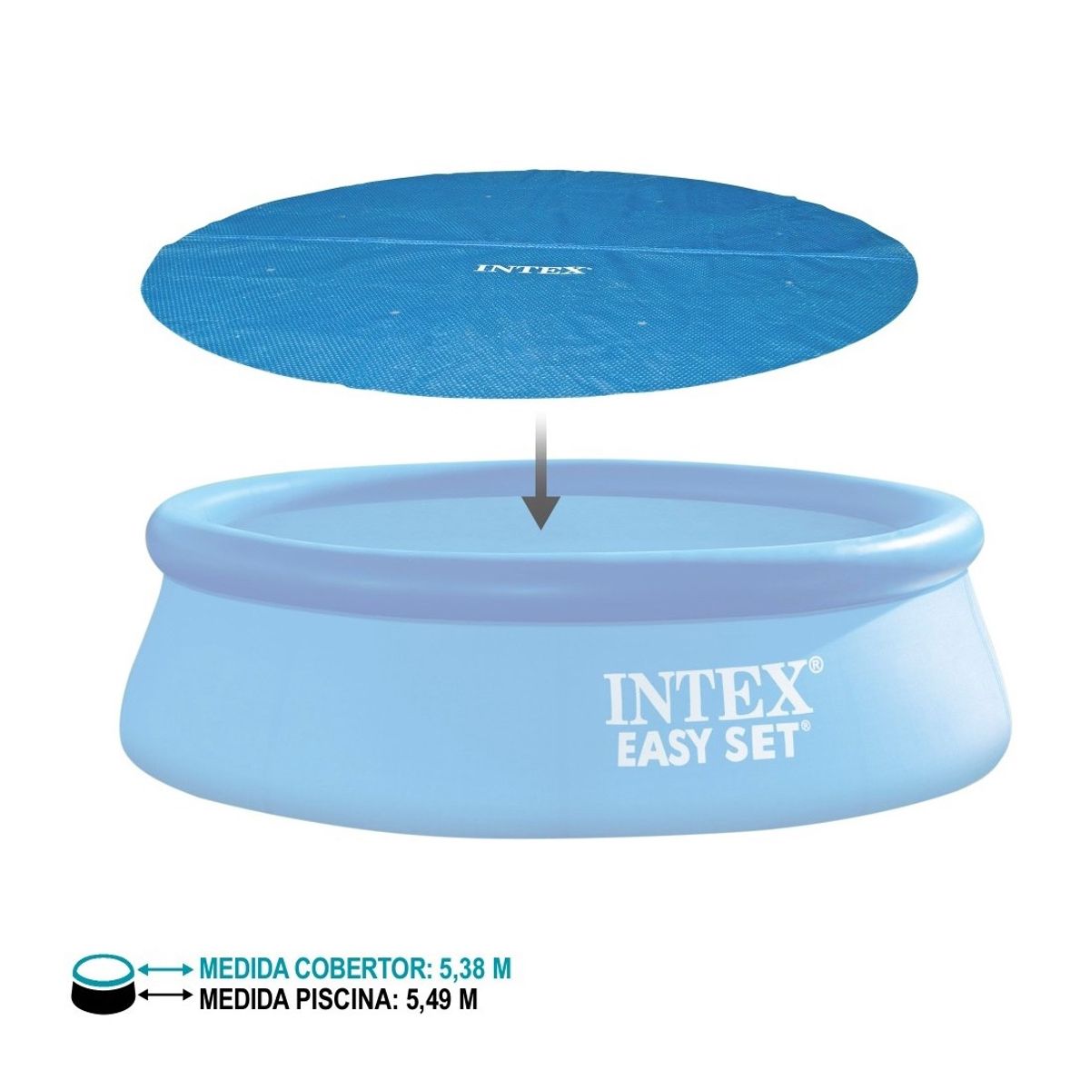 INTEX - Cobertor Solar Piscina Intex 549m