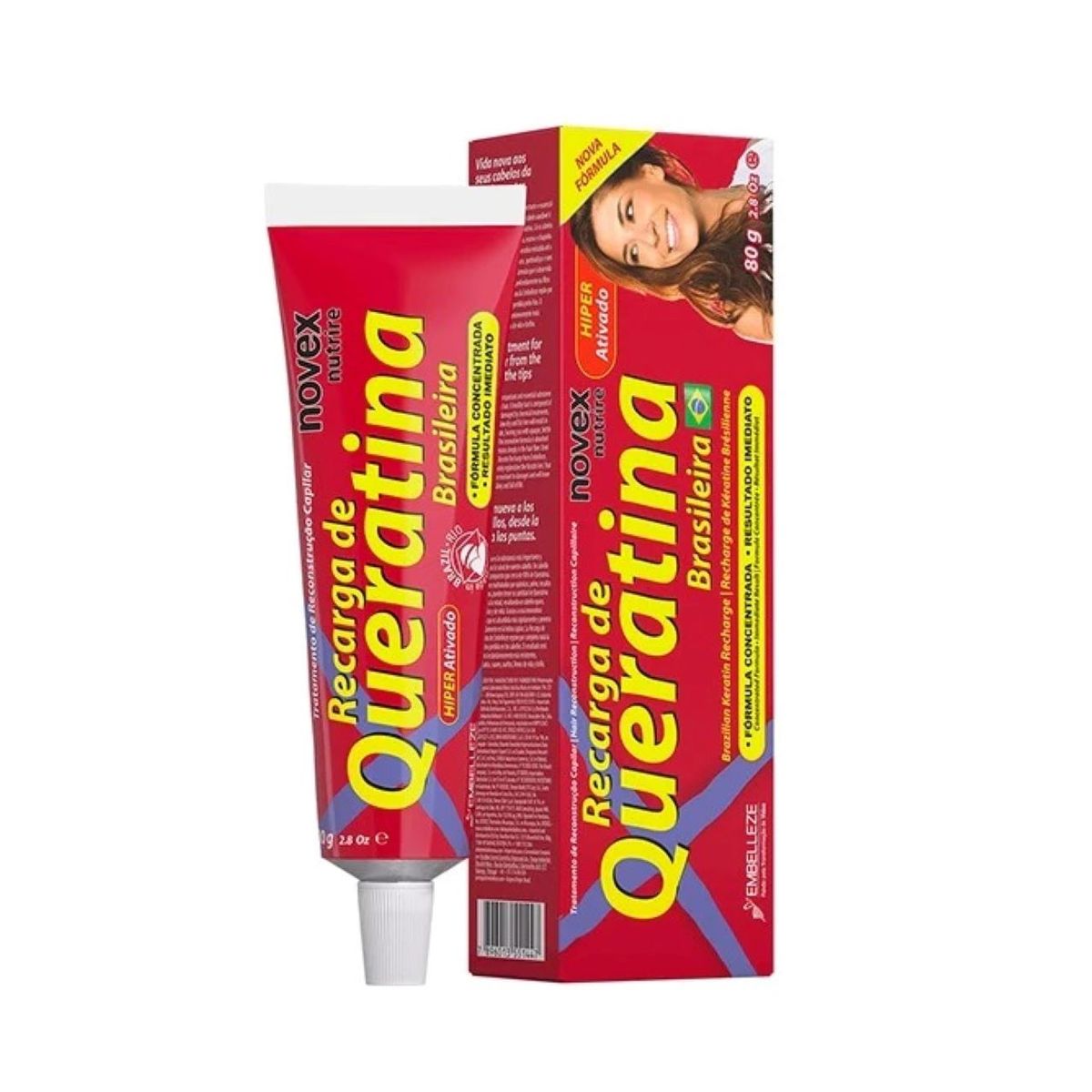 NOVEX - Tratamiento Recarga De Keratina Brasileña Novex 80gr