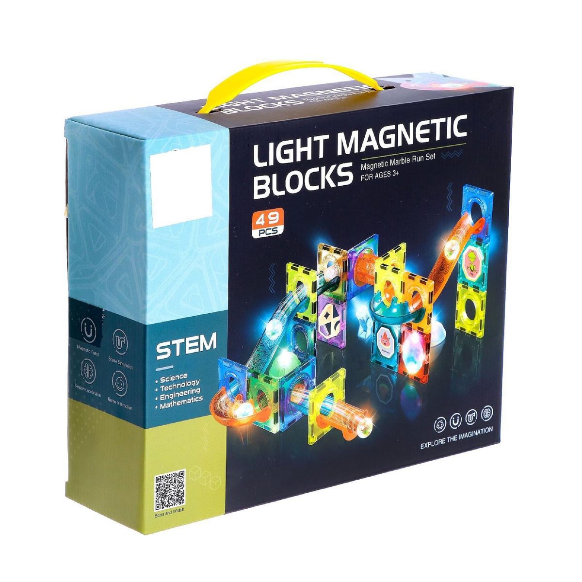 PLASTIMAR - BLOQUES MAGNETICOS CON LUZ LED