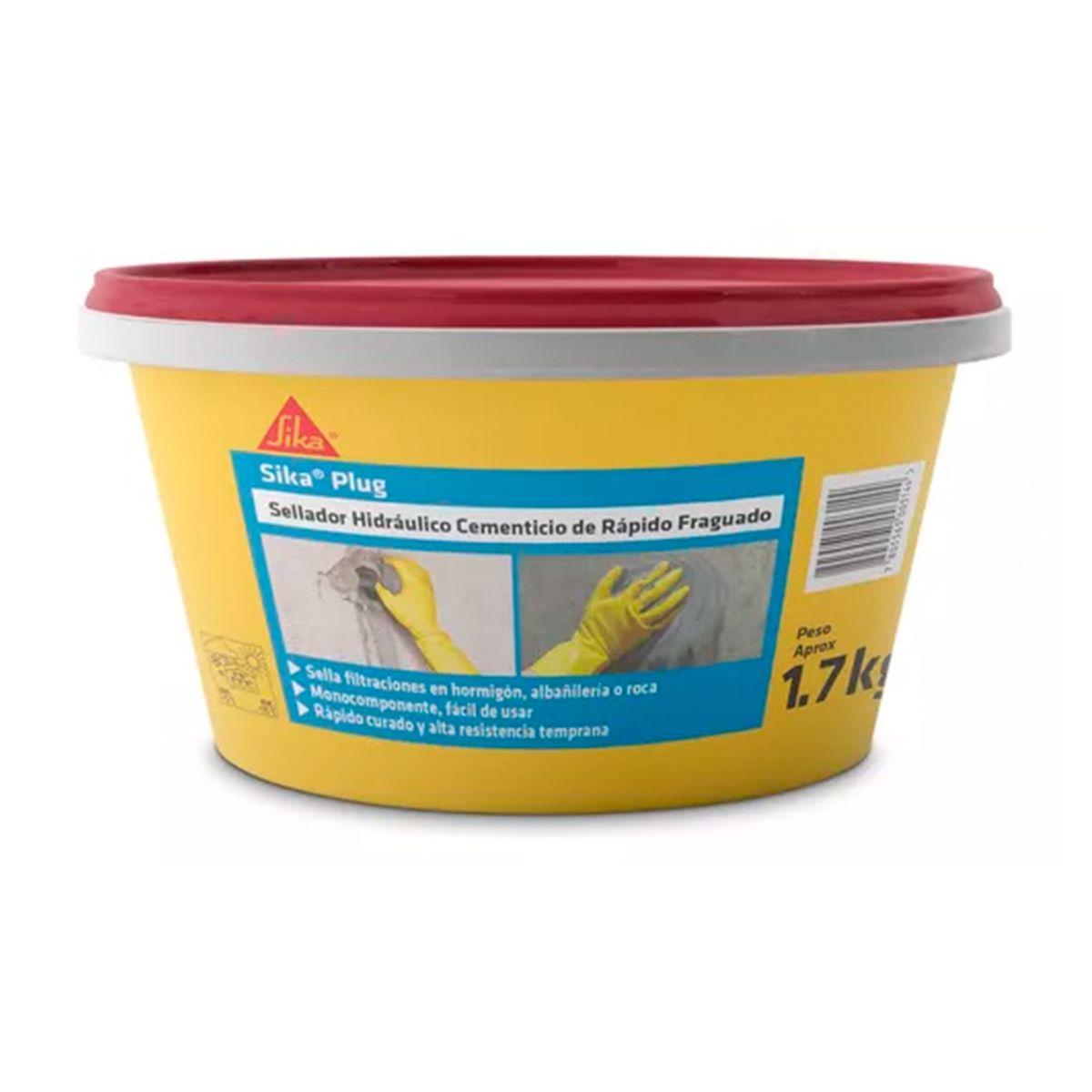 SIKA - SIKA PLUG - Sellador Hidráulico Cementicio Rapido Tarro 17kg