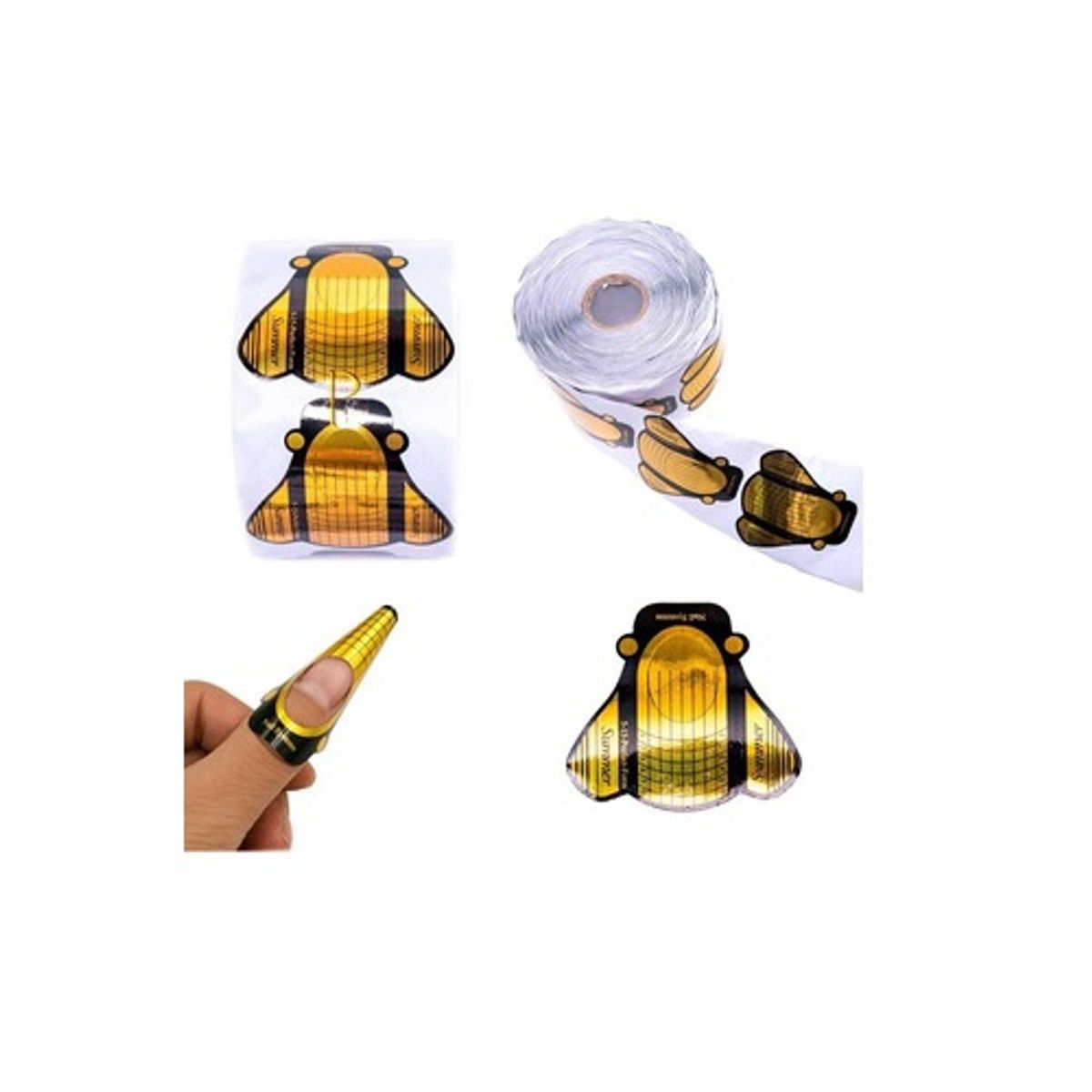 GENERICO - Moldes Mariposas 500uni para Uñas Acrilicas o Gel