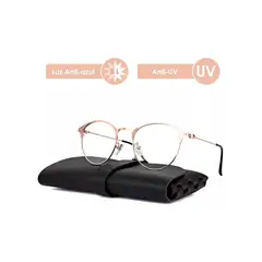 GENERICO - Lentes De Protección Luz Azul Ultraligeras Rose Gold.