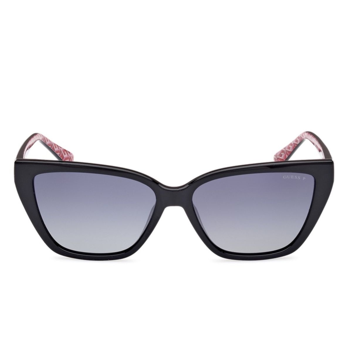 GUESS - Lentes de Sol Negro Brillante Polarizados Guess