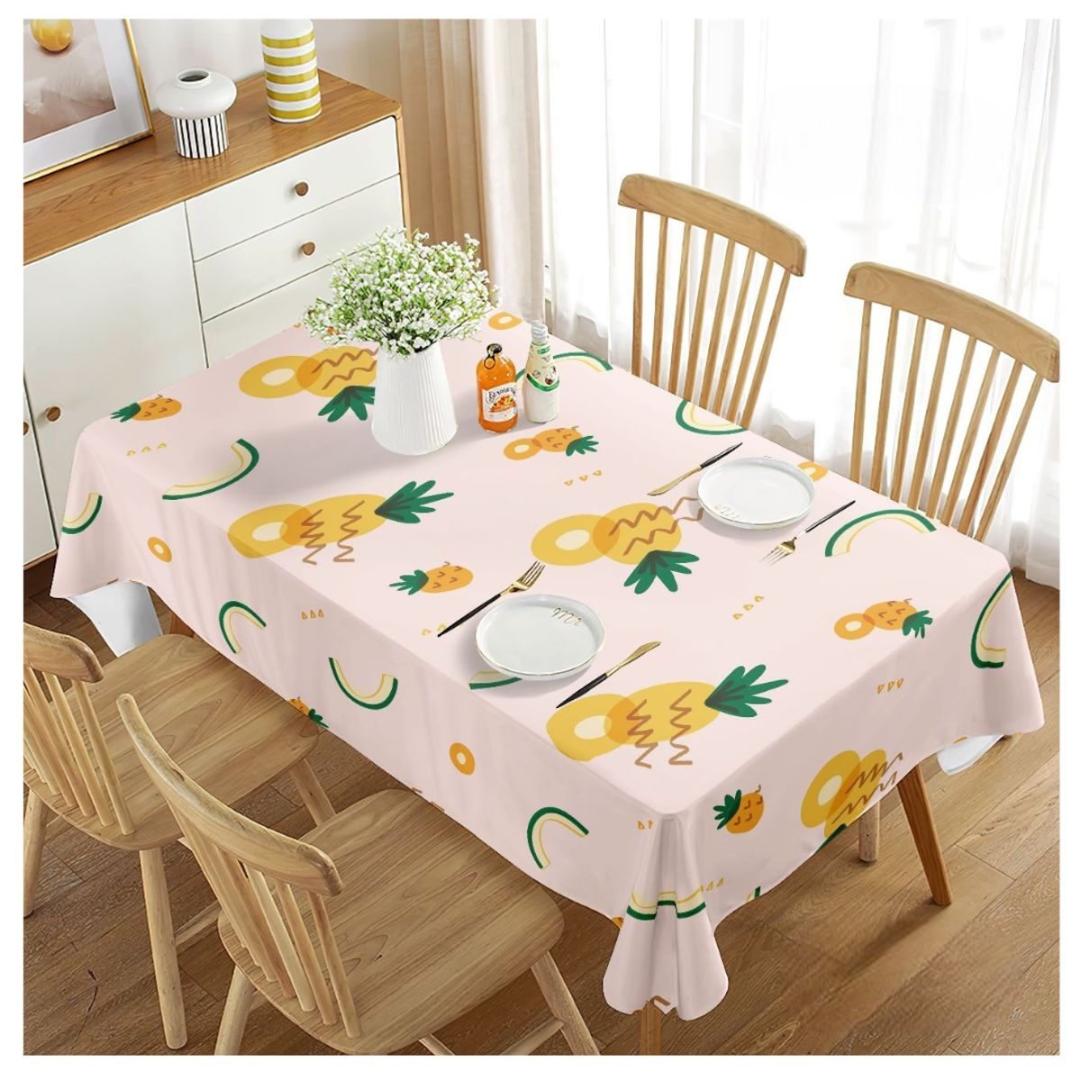 GENERICO - KIT_3X2 CAJA BAMBU BLANCO L - 38X29X18CM -