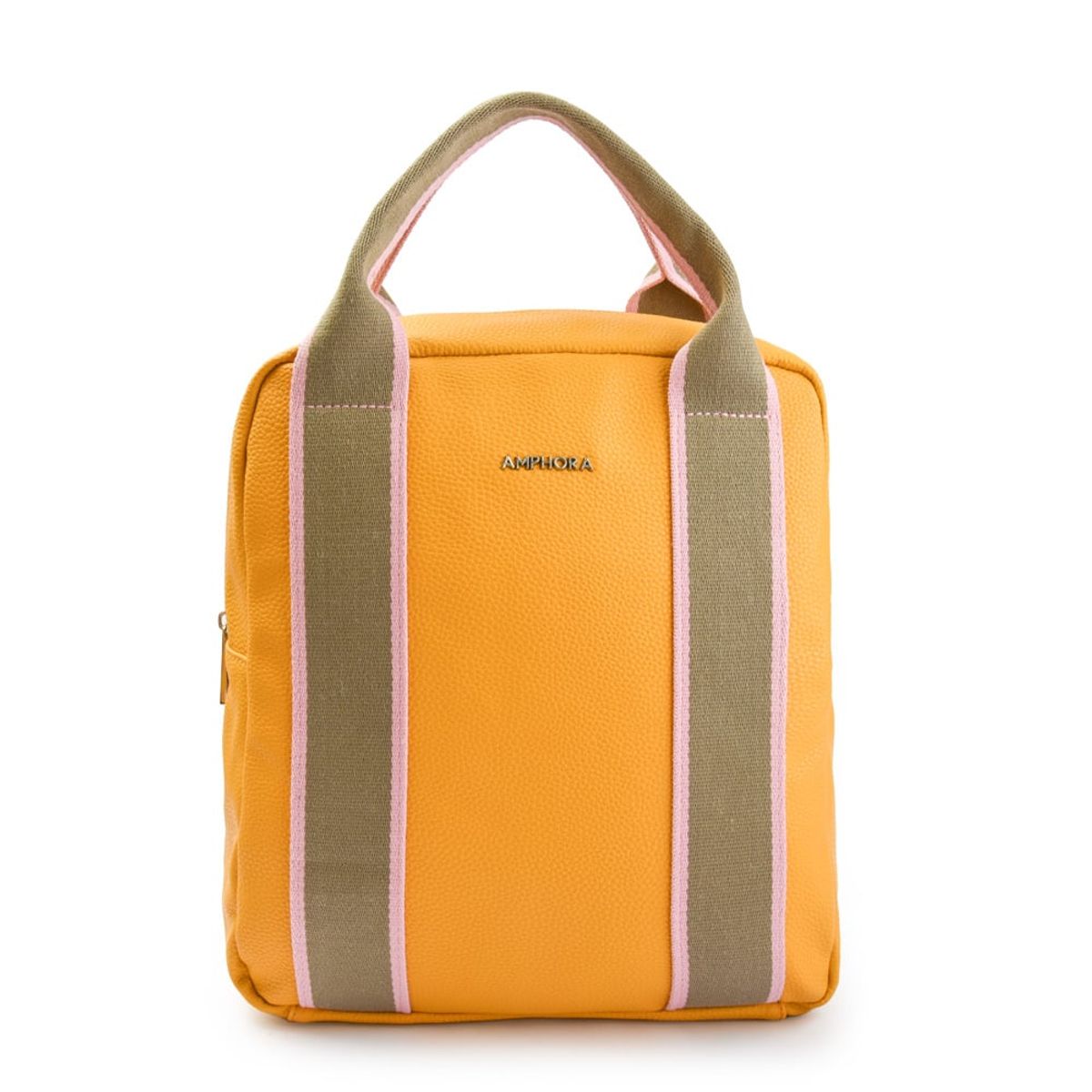 AMPHORA - Mochila mediana jaris amarillo