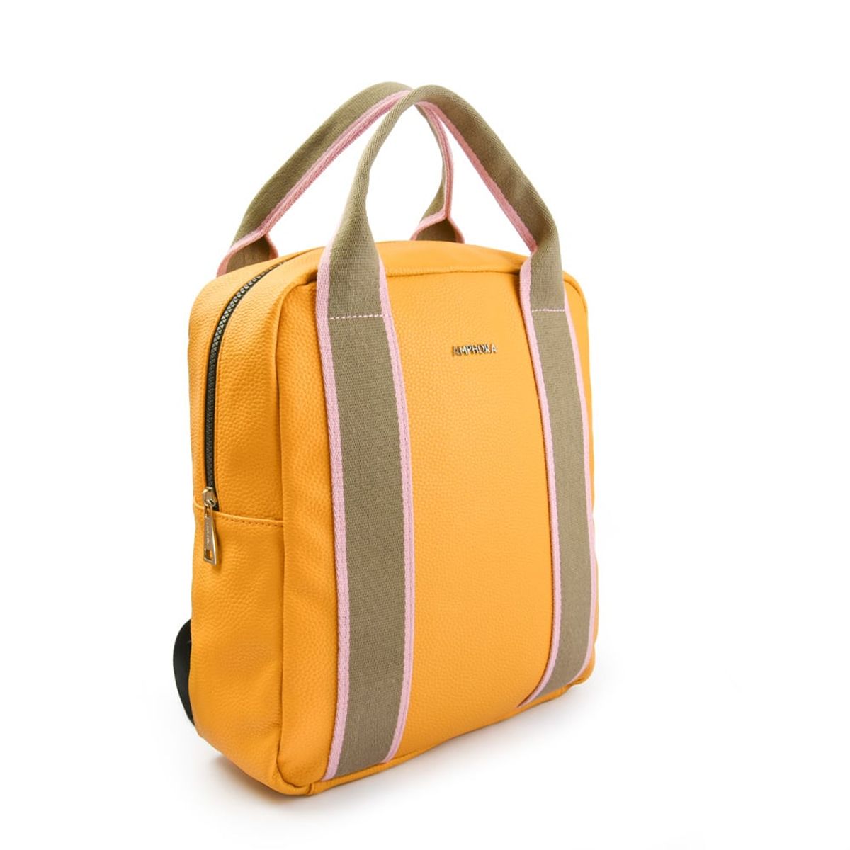 AMPHORA - Mochila mediana jaris amarillo