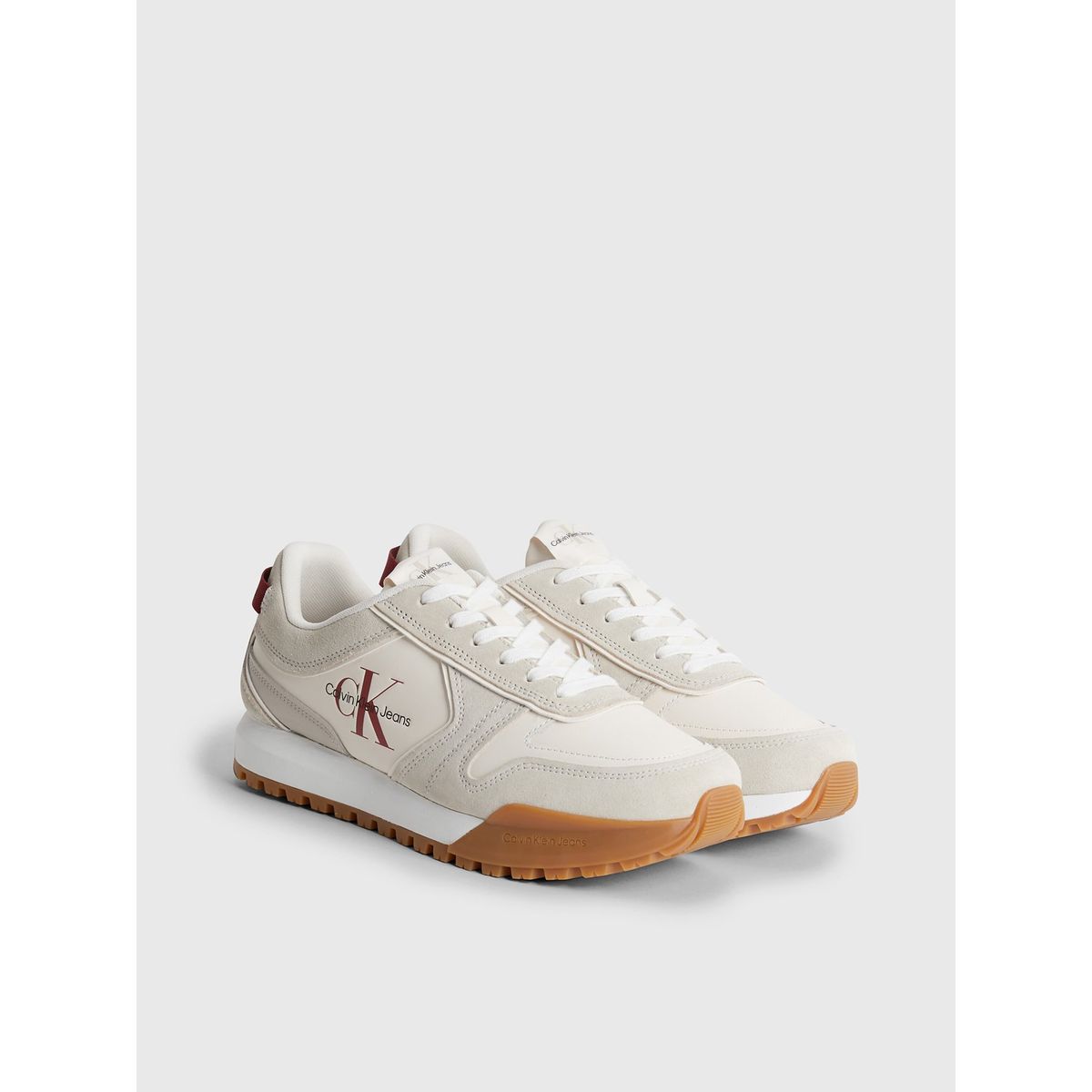 CALVIN KLEIN - Zapatilla Toothy Runner Irregular Lines Beige Calvin Klein