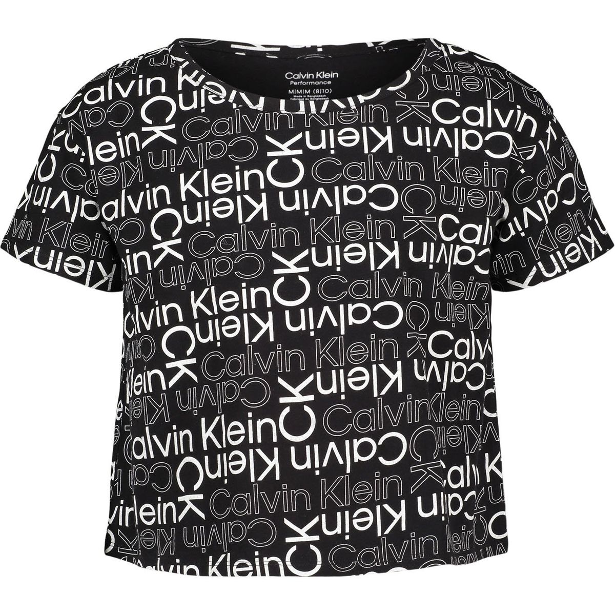 CALVIN KLEIN - Polera Logo Repeat Negro Calvin Klein