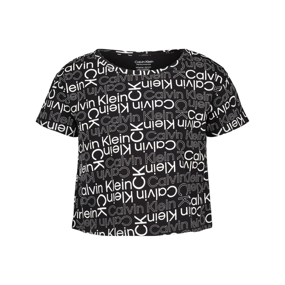 CALVIN KLEIN - Polera Logo Repeat Negro Calvin Klein