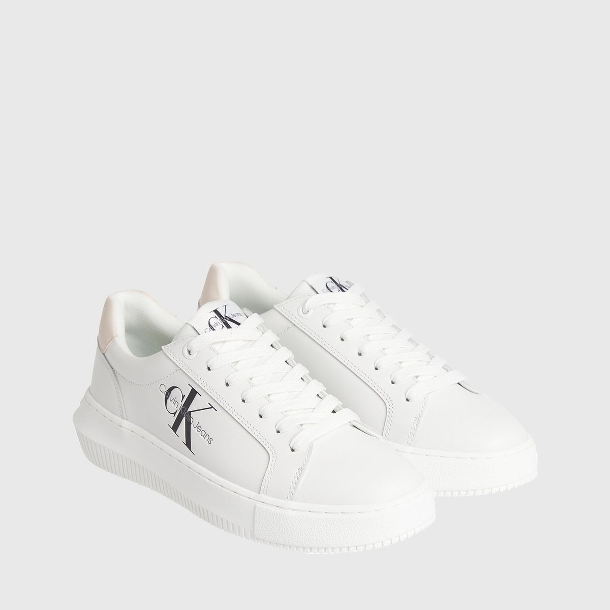 CALVIN KLEIN - Zapatilla Chunky Cupsole Monologo Blanco Calvin Klein