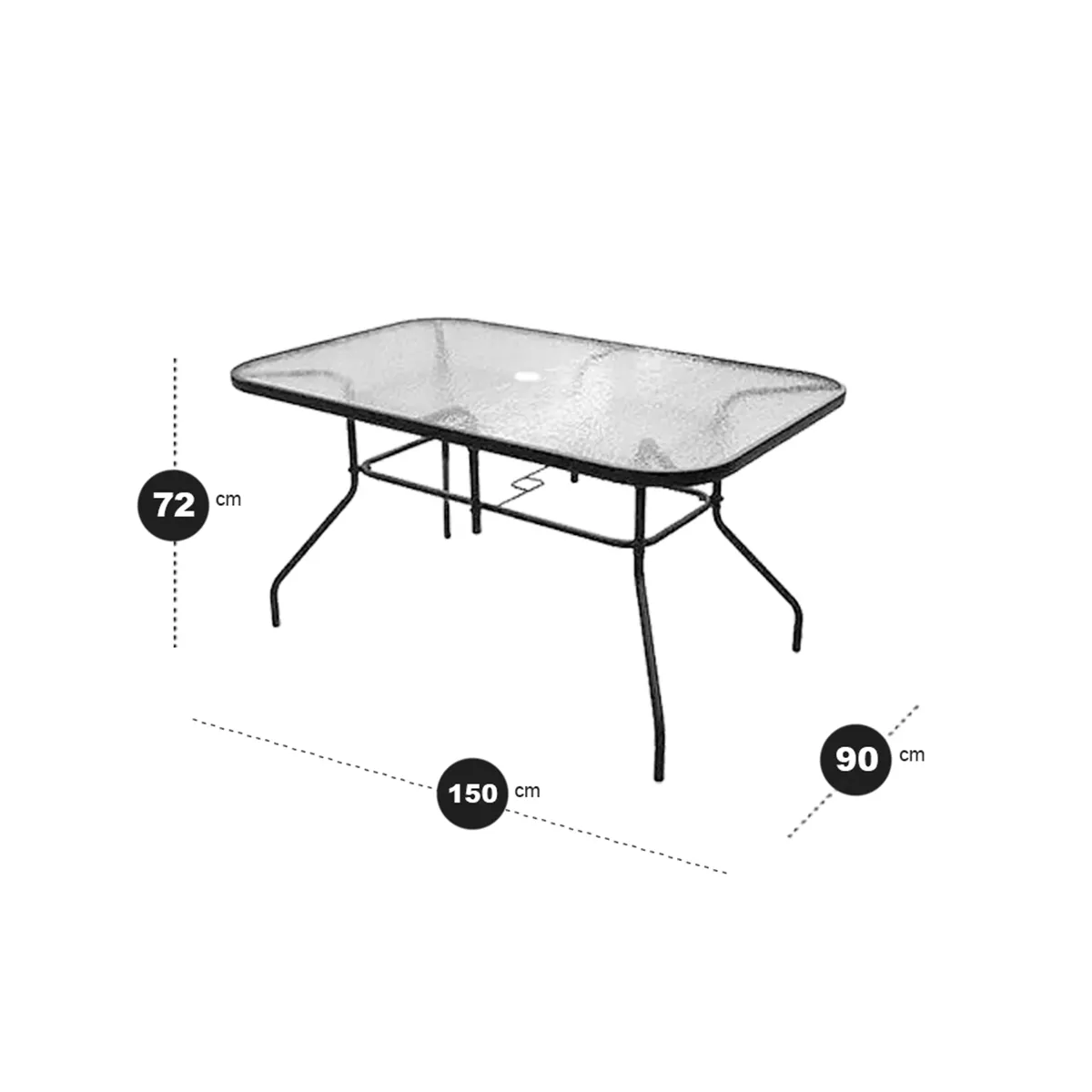 GENERICO - Juego de terraza comedor 6 personas Beige Bighouse Mimbral