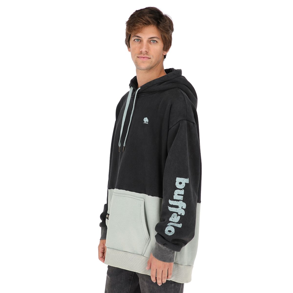 BUFFALO CHILE - Poleron Fusca Negro Hombre