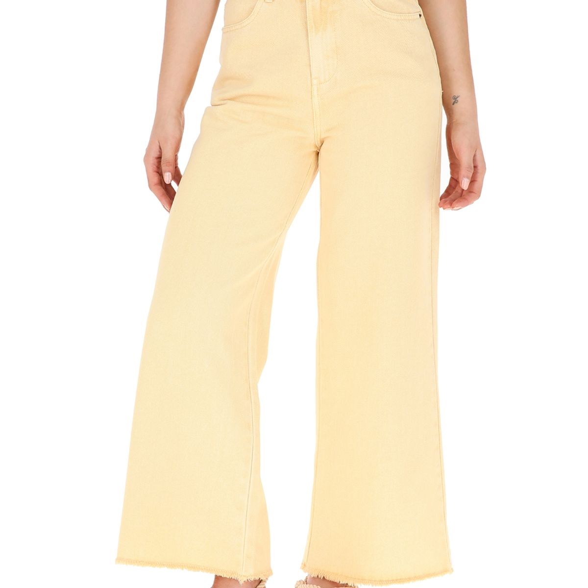 BUFFALO CHILE - Pantalon Jeans Toromiro Amarillo Mujer