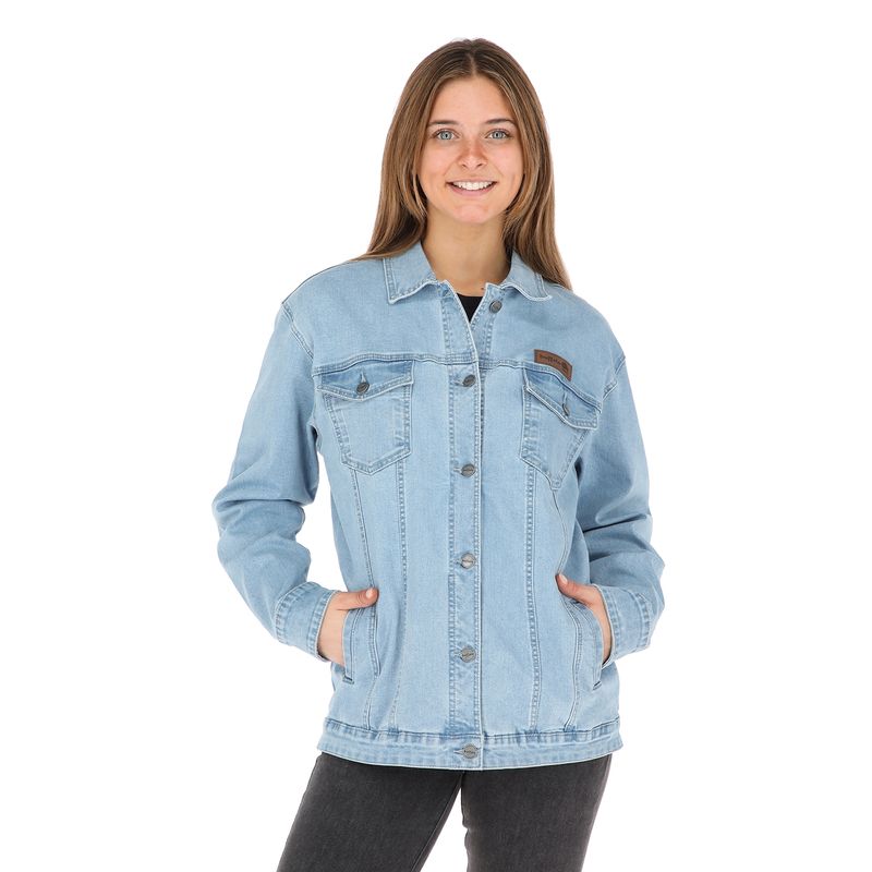 BUFFALO CHILE - Chaqueta Plomo Celeste Mujer