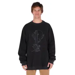 BUFFALO CHILE - Poleron Rucapillan Negro Hombre