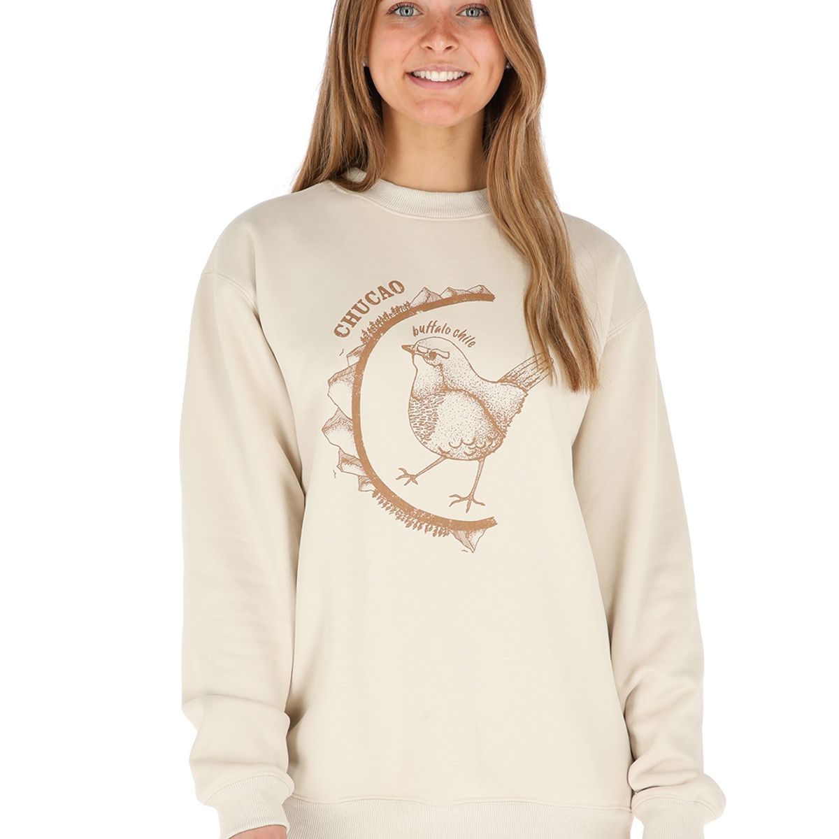 BUFFALO CHILE - Poleron Chucao Beige Mujer