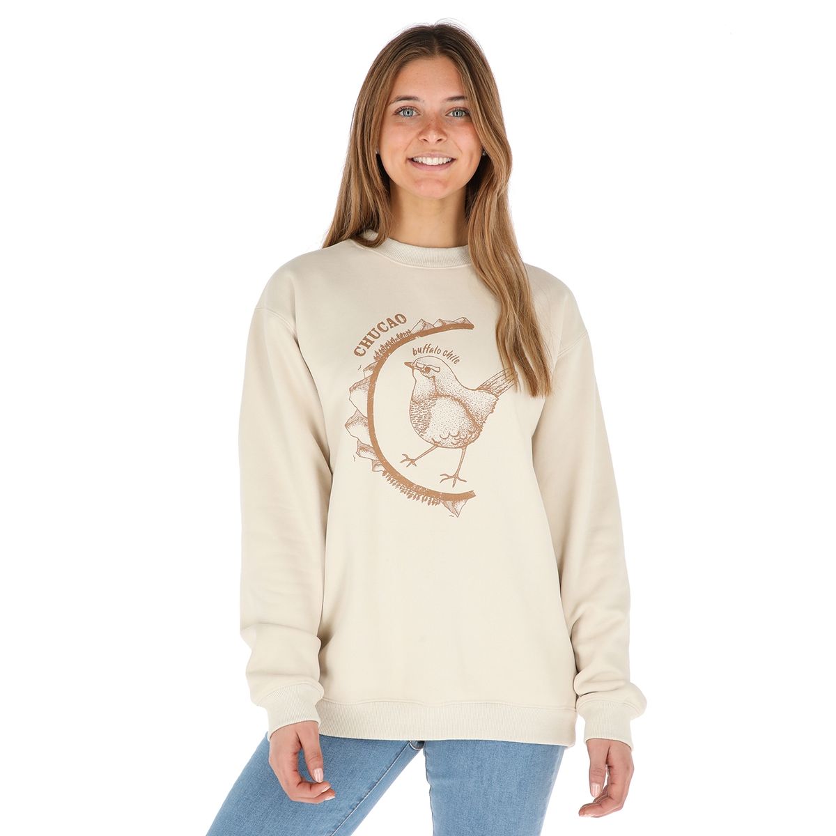 BUFFALO CHILE - Poleron Chucao Beige Mujer