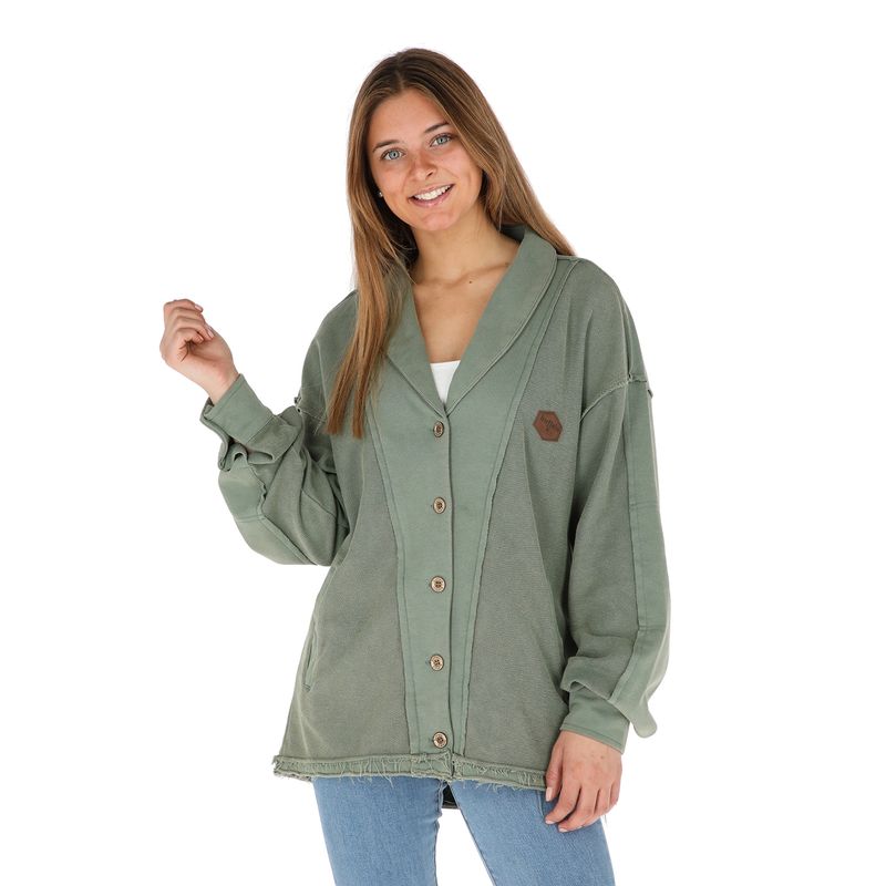 BUFFALO CHILE - Poleron Lascar Verde Mujer