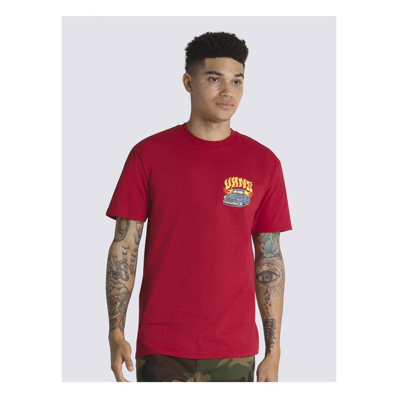 VANS - Polera Manga Corta Running On Empty Ss Rojo Unisex VANS