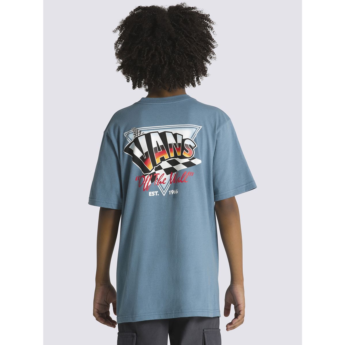 VANS - Polera Manga Corta Hole Shot Ss Azul Niño VANS