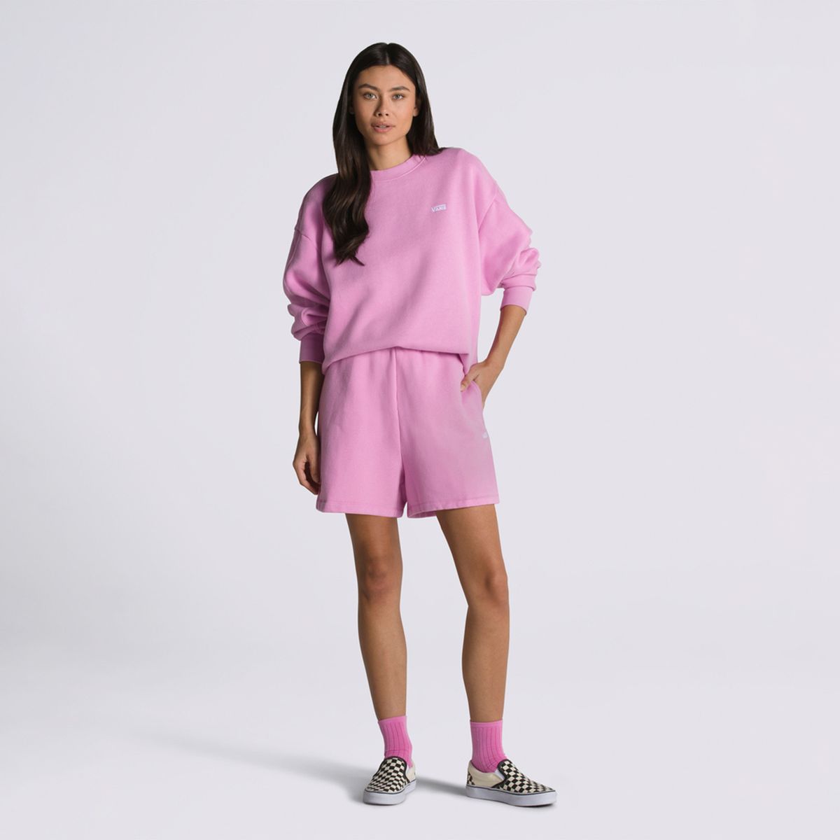 VANS - Short Wm Comfycush Fleece Rosado Mujer VANS