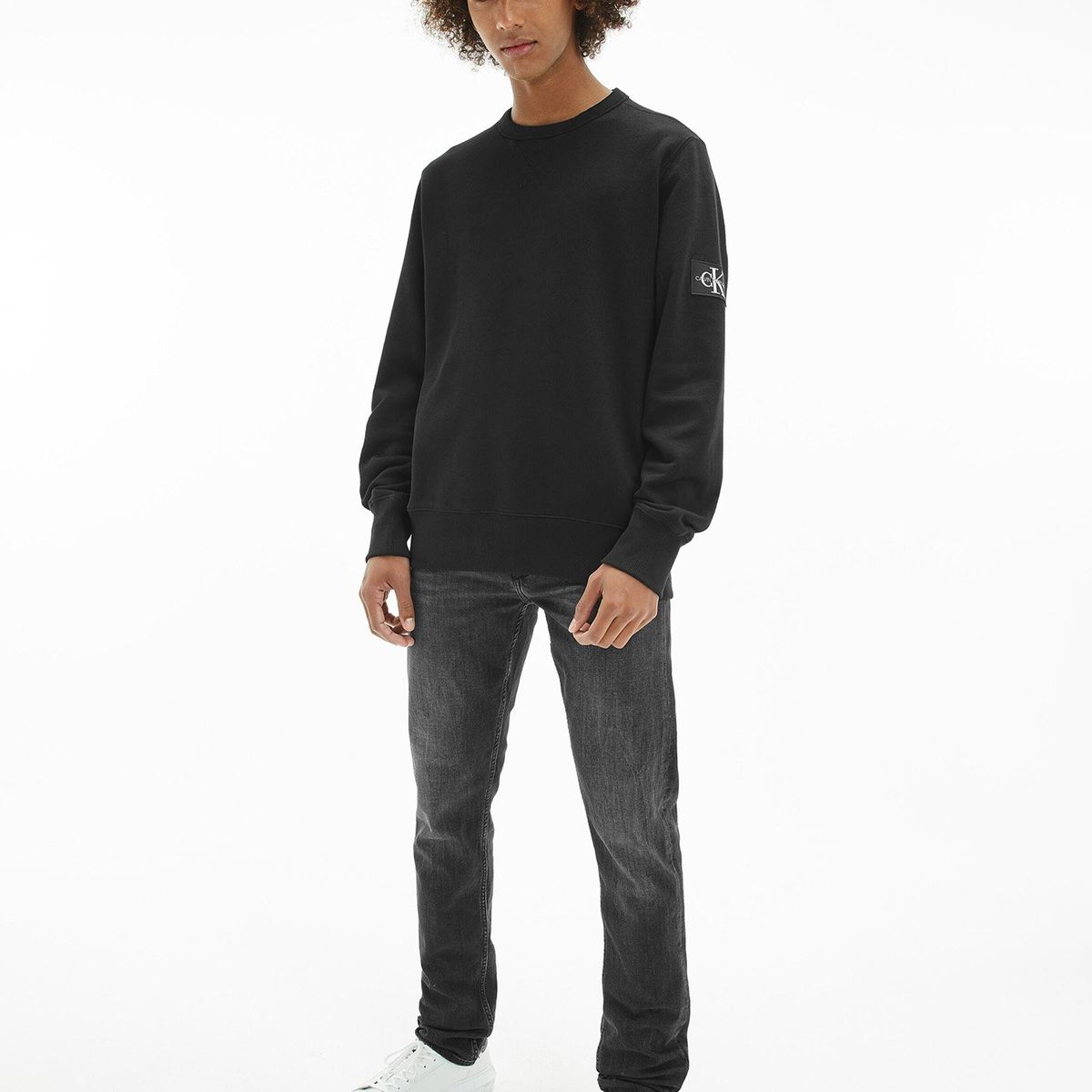 CALVIN KLEIN - Polerón Monogram Negro Calvin Klein