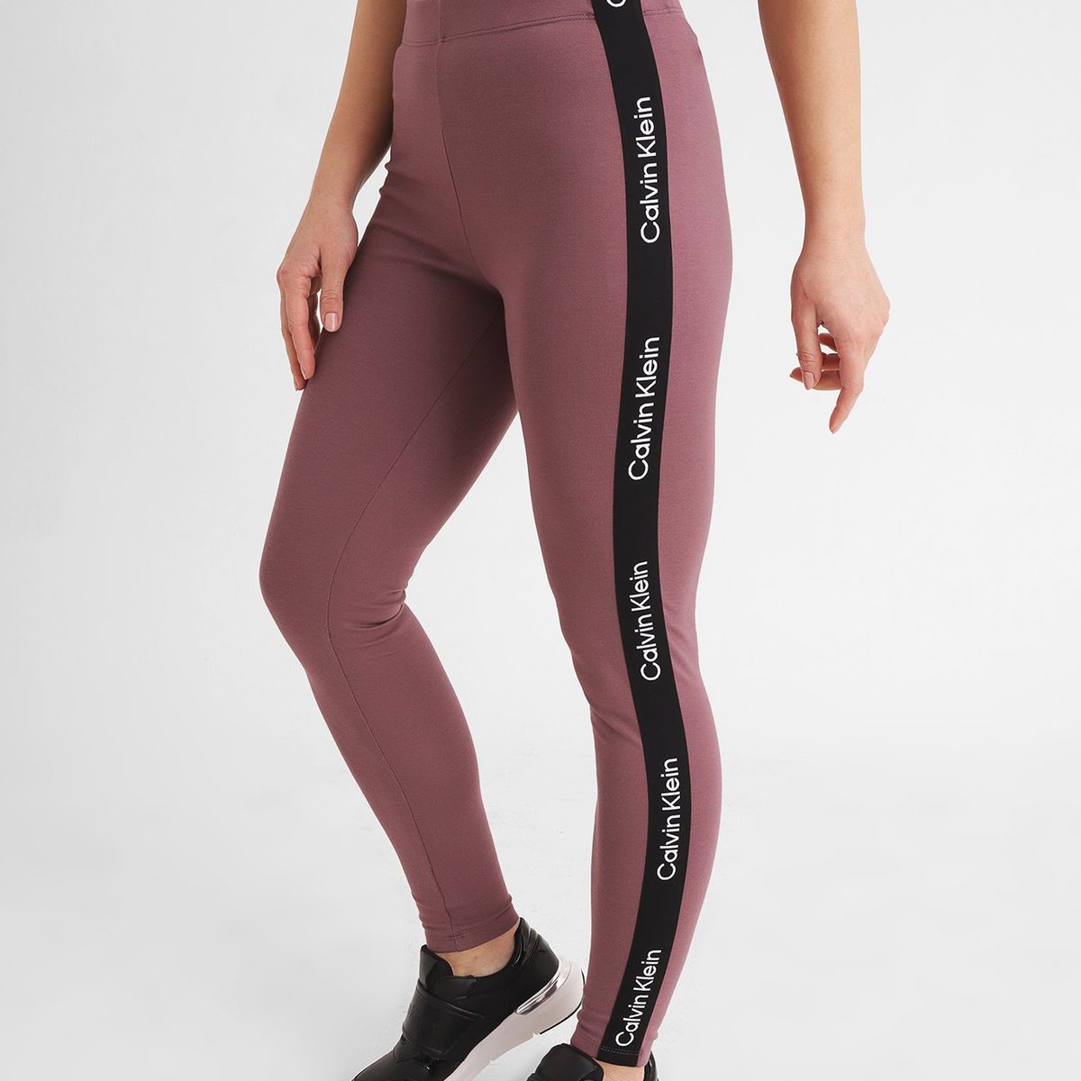 CALVIN KLEIN - Leggings Minimal Logo Morado Calvin Klein
