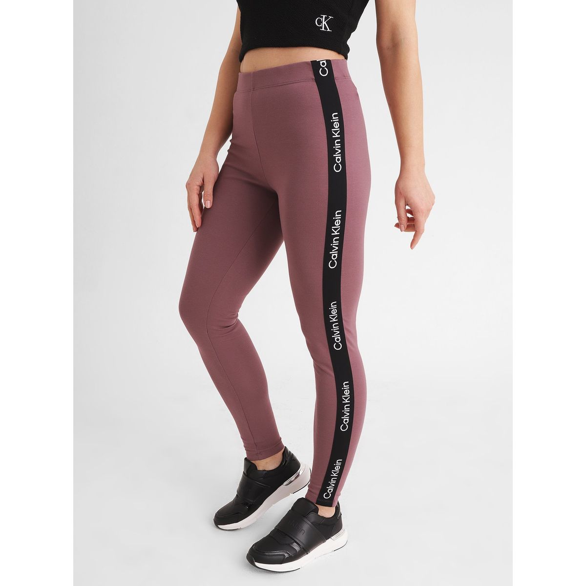 CALVIN KLEIN - Leggings Minimal Logo Morado Calvin Klein