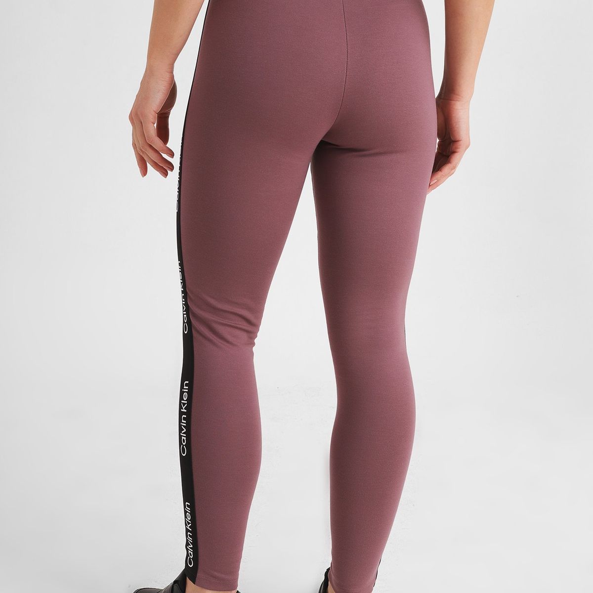 CALVIN KLEIN - Leggings Minimal Logo Morado Calvin Klein