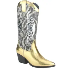 CHALADA - Bota Mujer Dorado Casual Westnew-1
