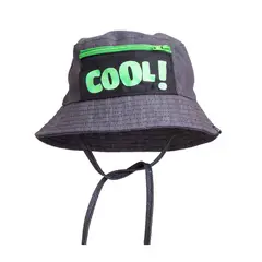 PILLIN - Gorro Con Bolsillo Y Cierre Niño Negro Pillín
