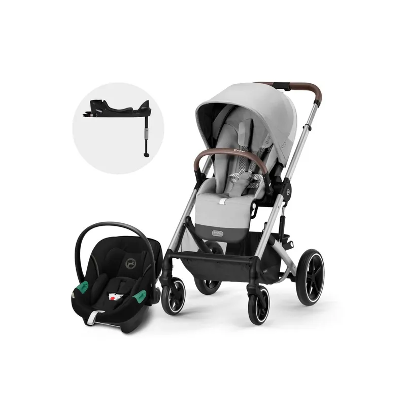 CYBEX - Coche Travel System Balios S Lux 3.0 SLV L.Grey + Aton S2 + Base CYBEX