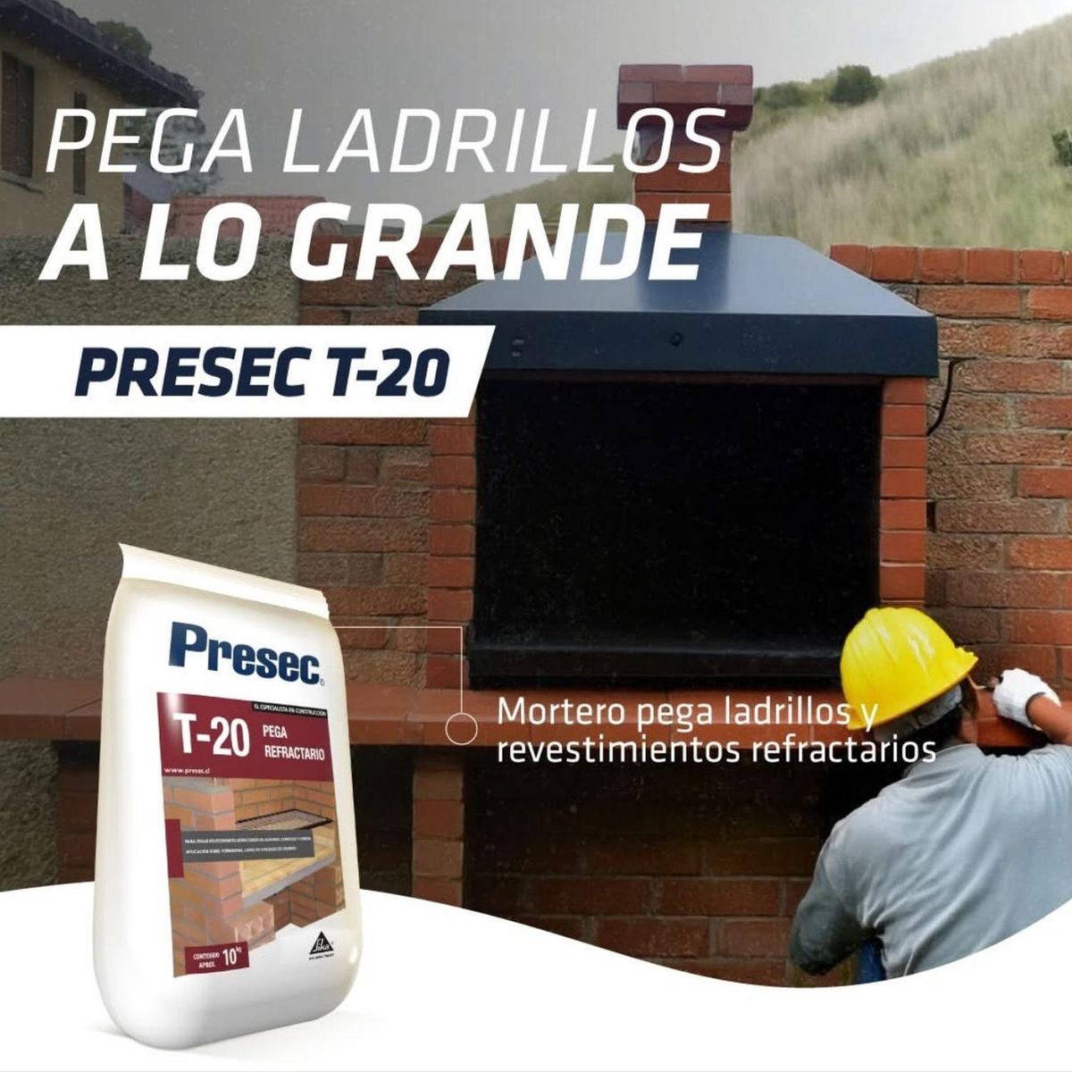 SIKA - PRESEC T-20 - Mortero Refractario sac 10Kg