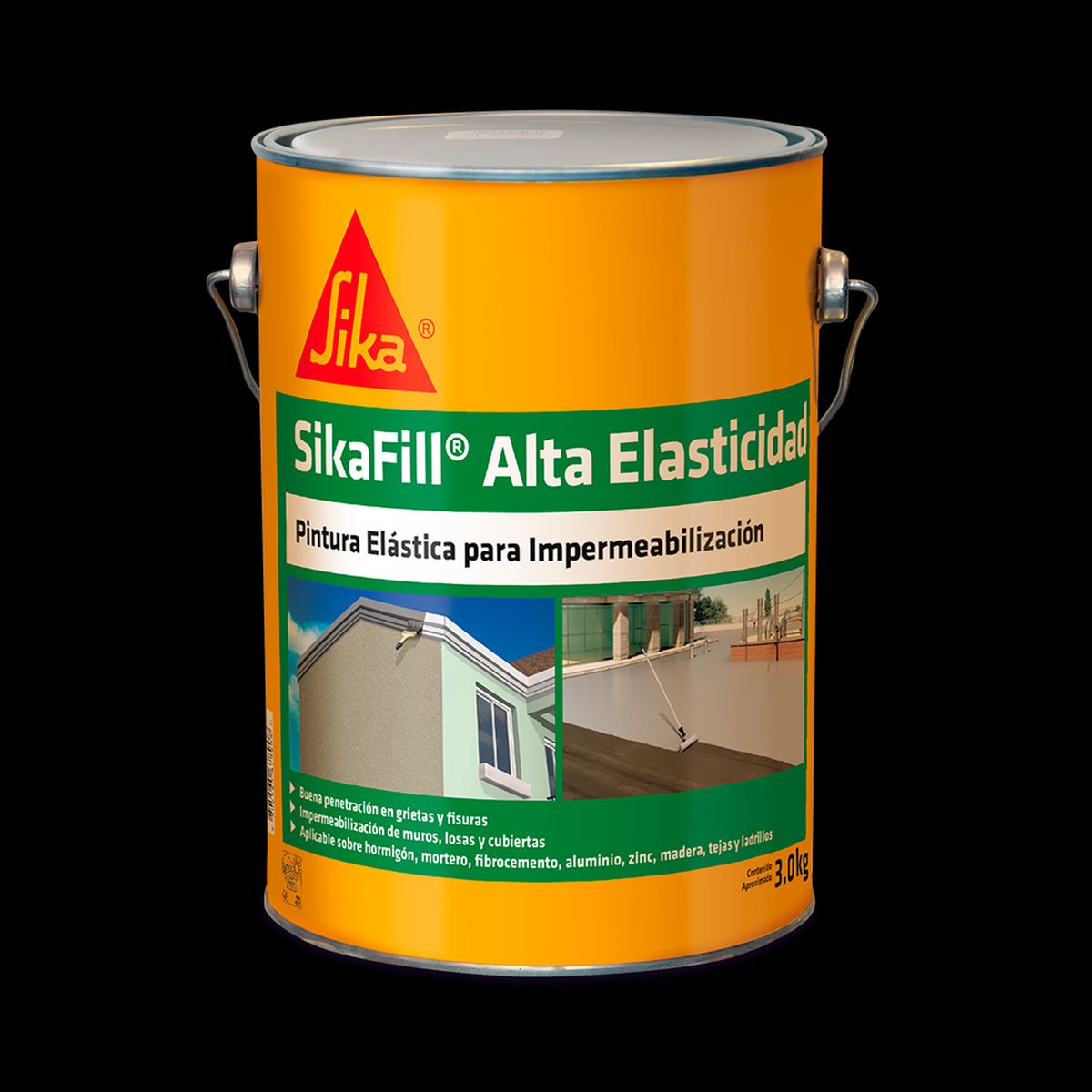 SIKA - SIKAFILL ALTA ELASTICIDAD - Revestimiento impermeable Tarro 3kg